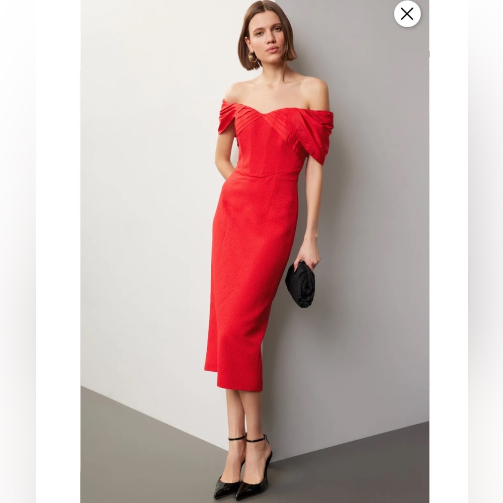 Rebecca Vallance Chiara Midi Dress, Size: US 2